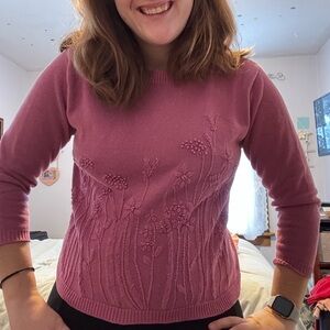 Vintage Floral Sweater